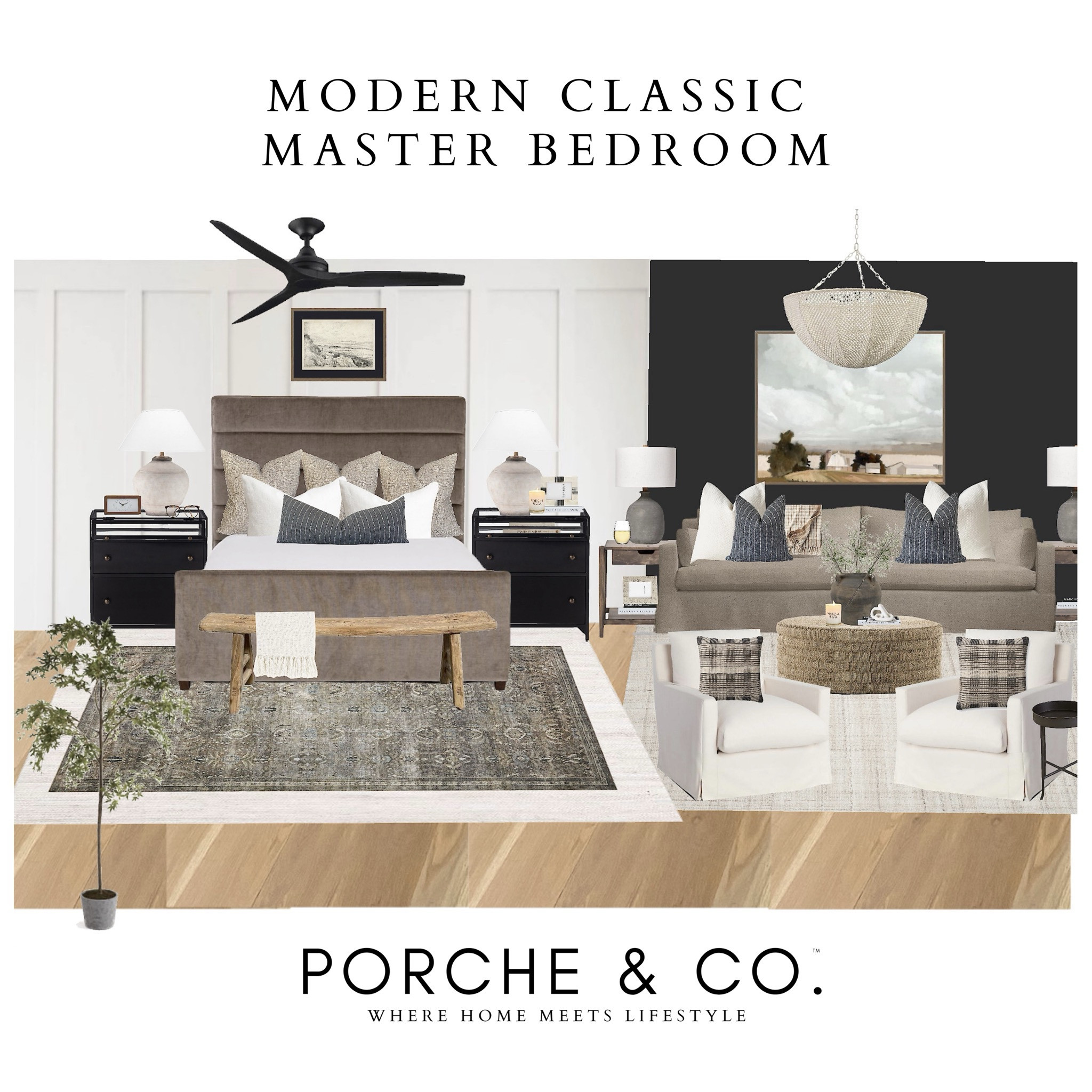 Emily's Master Bedroom Design, Bedroom Decor, bedroom ideas, Joss & Main, McGee and Co, World Market
#bedroom #visionboard #moodboard #porcheandco

#LTKhome #LTKfamily #LTKstyletip