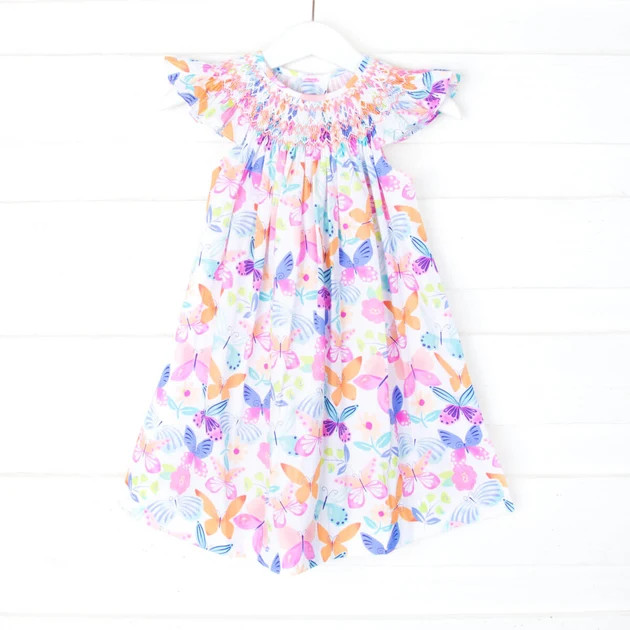 Geometric Smocked Butterfly Dress | Classic Whimsy