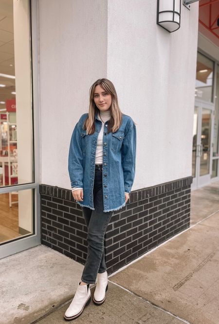 Casual December outfit! My jeans are BDG from Urban Outfitters so I linked similar! This denim jacket is such a staple piece for fall & winter! 

#LTKfit #LTKSeasonal #LTKHoliday