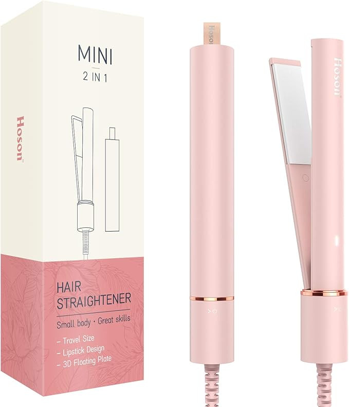 Mini Hair Straightener Travel Size, Small Flat Irons for Short Hair, Portable Flat Iron for Bangs... | Amazon (US)
