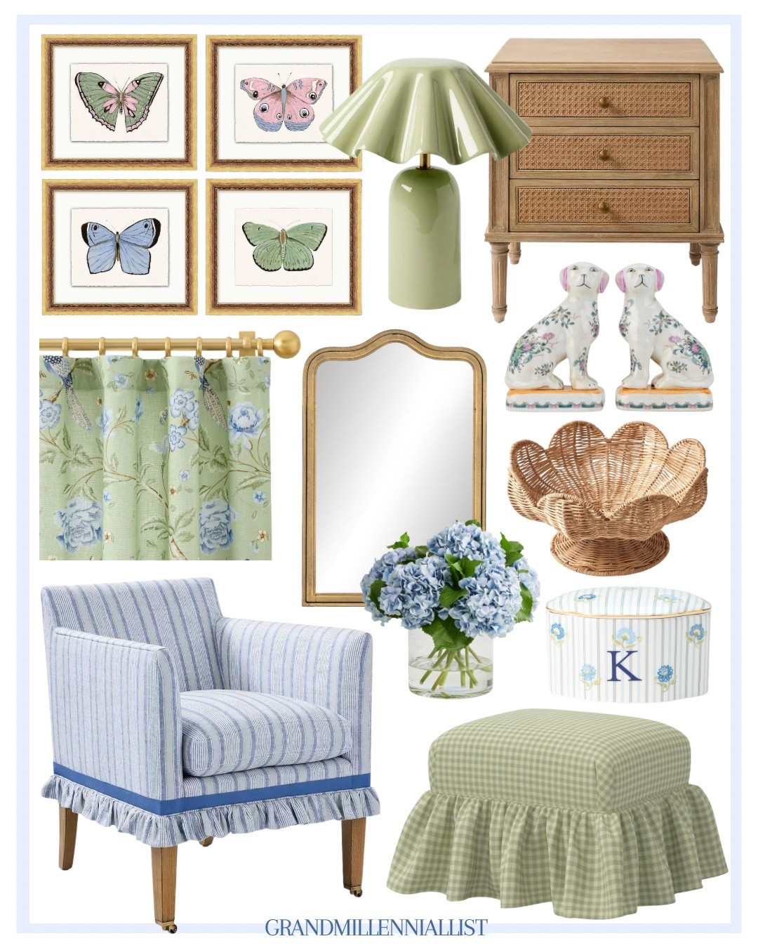 Spring Home Decor ideas!

Butterfly artwork, cane nightstand, ruffled ottoman, ceramic lamp, mirror, hydrangea, staffordshire dogs, Serena & Lily, Target Home, Pottery Barn, Mark & Graham, Caitlin Wilson, Walmart Home

#LTKHome #LTKSeasonal