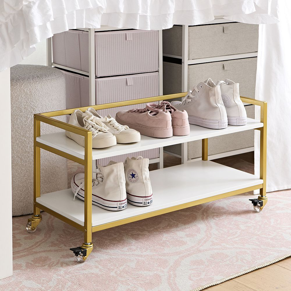 Underbed Shoe Rolling Cart (31.25"x16.25") | Pottery Barn Teen