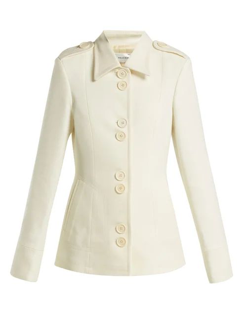 Wales Bonner - Silk And Wool-blend Military Jacket - Womens - Ivory | Matches (US)