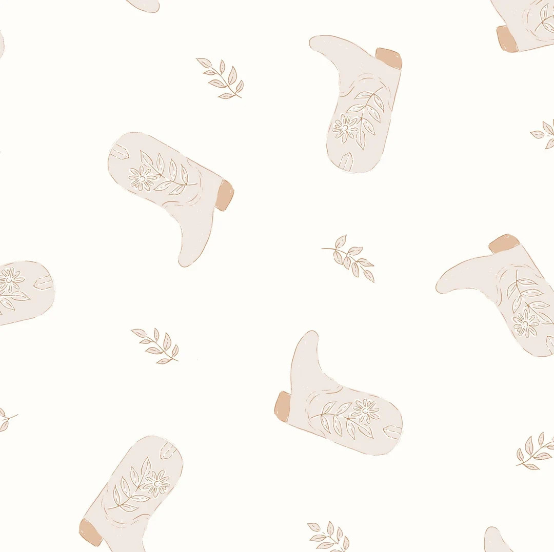 Boho Western Cowgirl Crib, Dolly Baby Crib Blanket, Boots Nursing Pillow Cover, Floral Changing P... | Etsy (US)