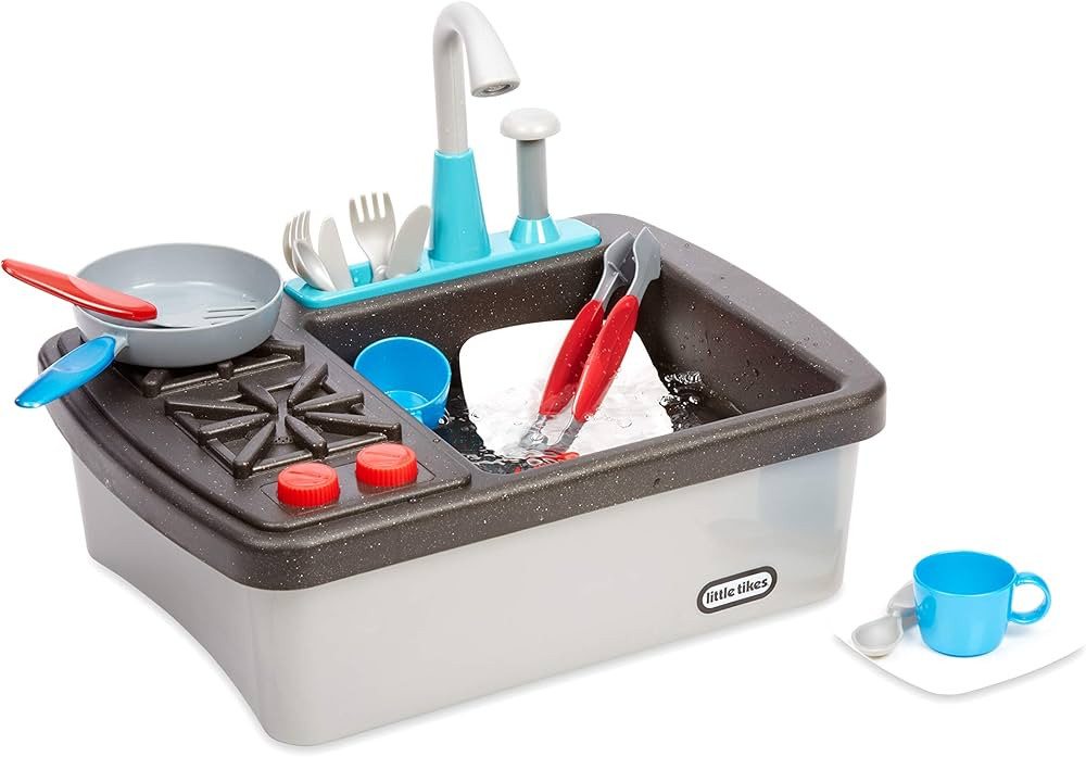 Little Tikes First Sink & Stove Realistic Pretend Play Kitchen Appliance for Kids, Includes 13 Co... | Amazon (US)