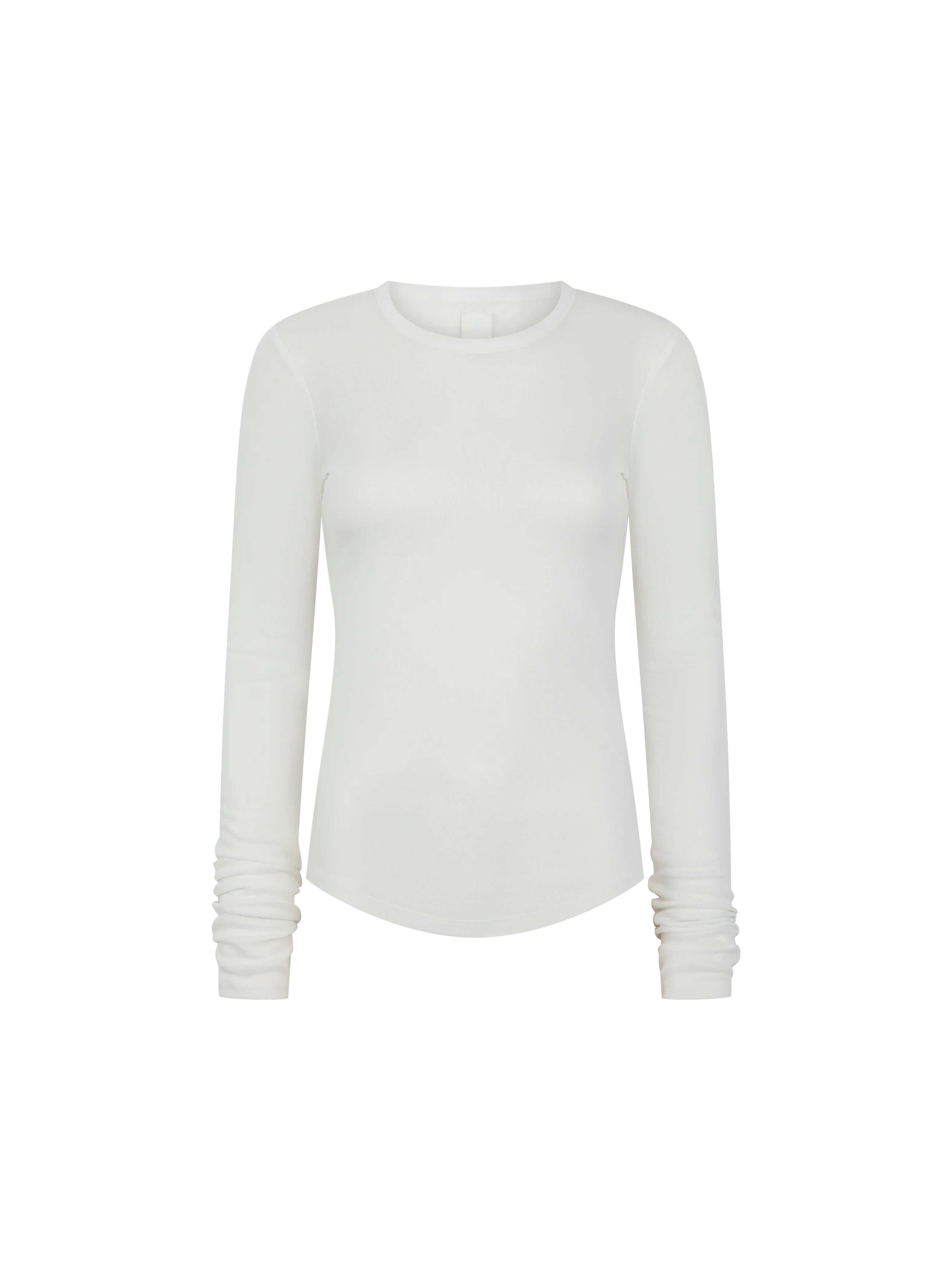 Stacked Long Sleeve Top - White | Maebe