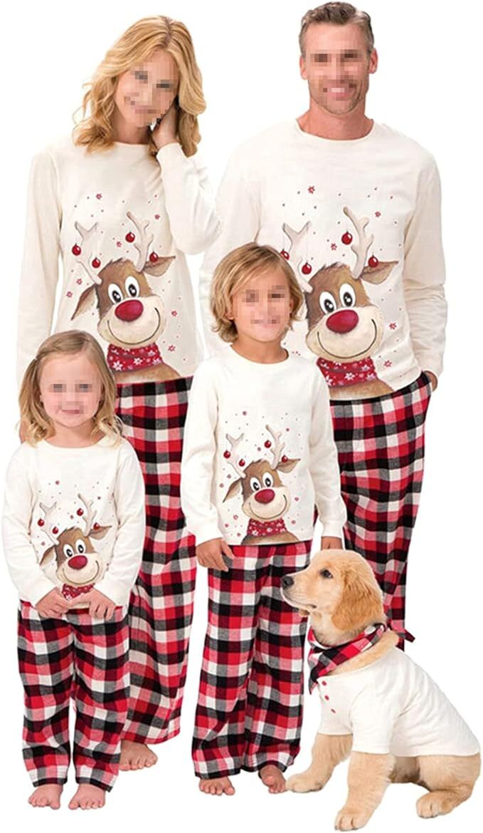 Family Christmas Pajamas Matching Sets Xmas Matching Pjs for Adults Kids Holiday Home Xmas Family... | Amazon (US)
