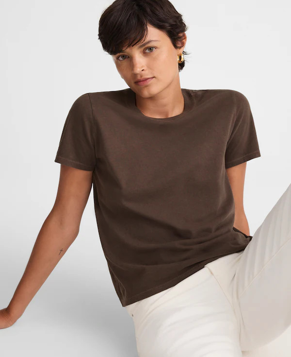 Garment-Dyed Shrunken Crewneck Tee | Madewell | Madewell