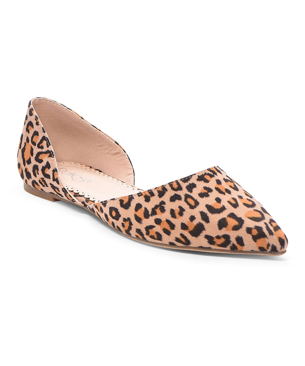 Refresh Women's Ballet Flats LEOPARD - Leopard Hedy D'Orsay Flat - Women | Zulily
