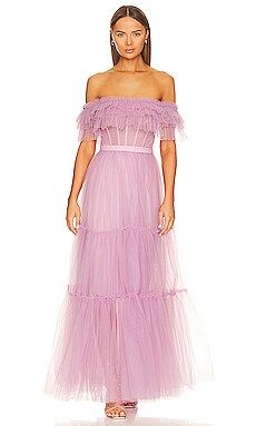 Off Shoulder Tiered Gown
                    
                    BCBGMAXAZRIA | Revolve Clothing (Global)