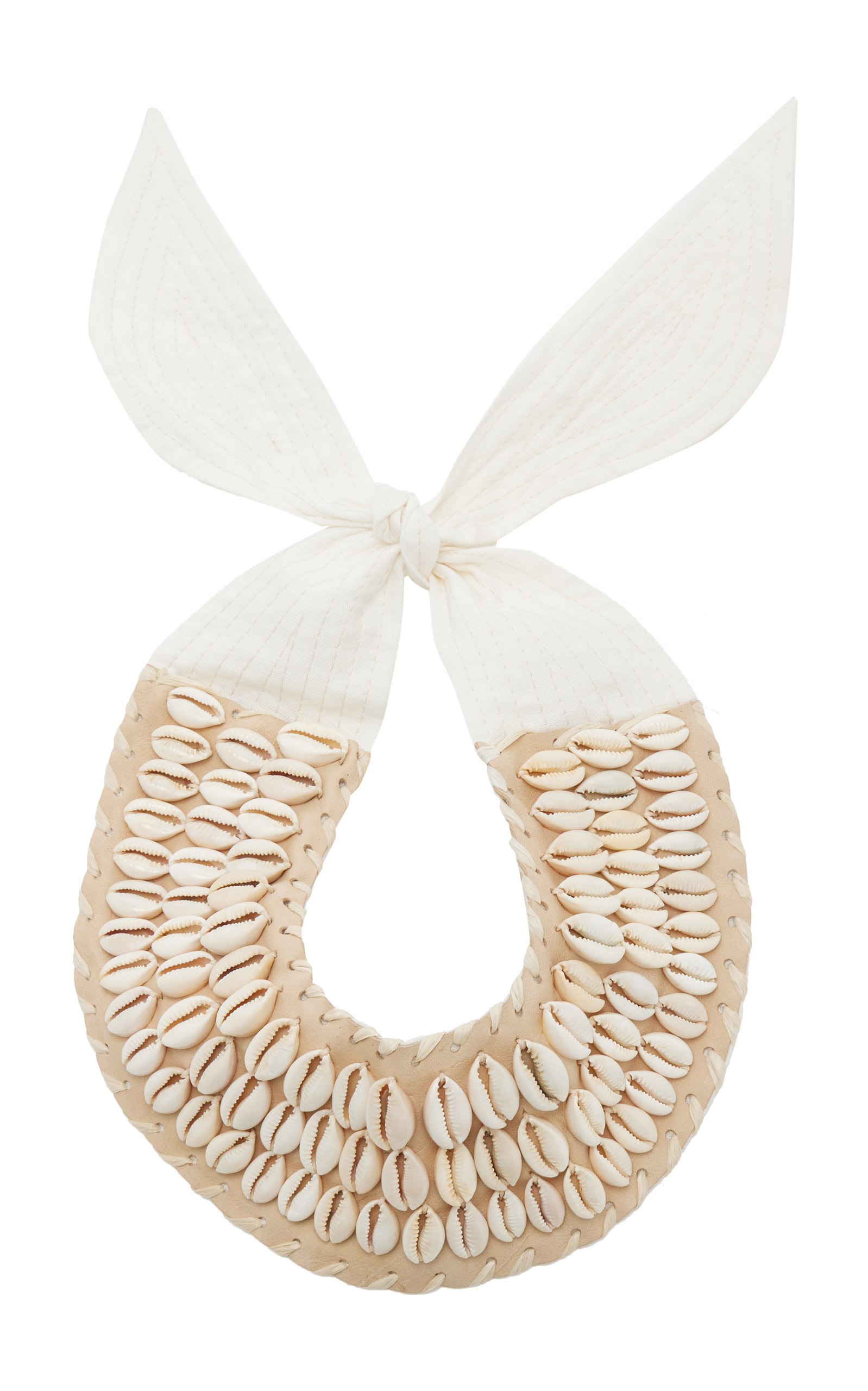Johanna Ortiz x Rocio G Shell Collector Leather Viscose Linen Mini Necklace | Moda Operandi (Global)