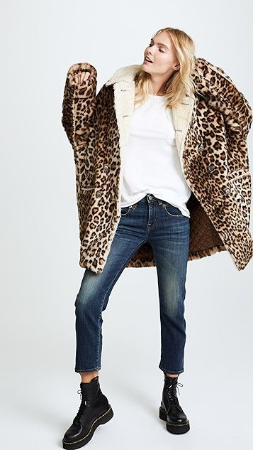 Leopard Hunting Faux Fur Coat | Shopbop