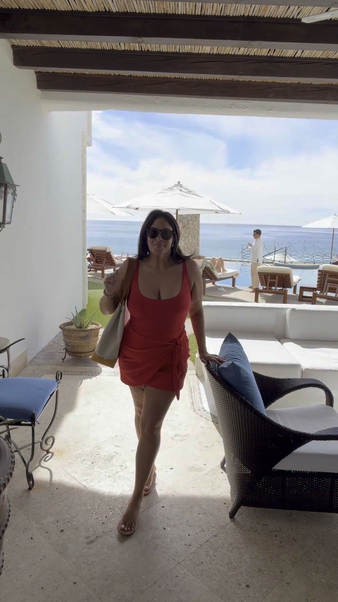 Such a cute swim set. I sized up in the swim skirt. This swimsuit cinches the waist and snatches. Also has decent chest support based on fit. I am in my true size / XL

#LTKSwim #LTKOver40 #LTKMidsize