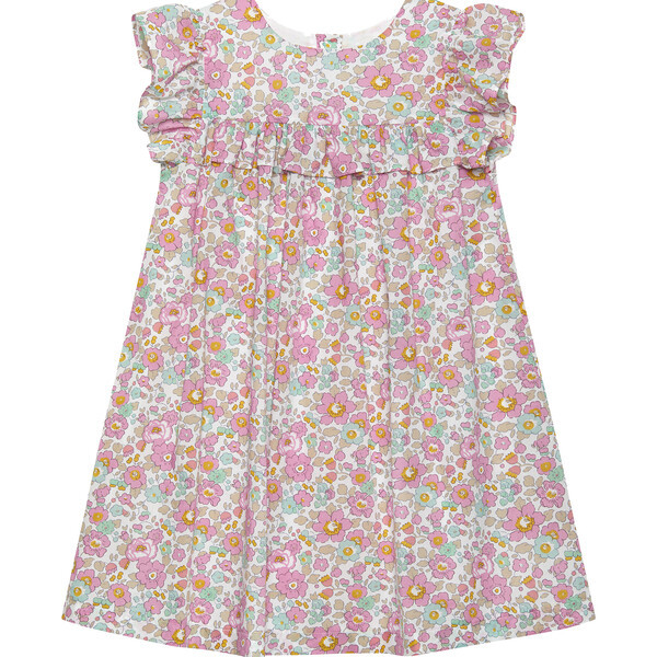 Liberty Print Betsy Ruffle Dress, Coral Betsy | Maisonette