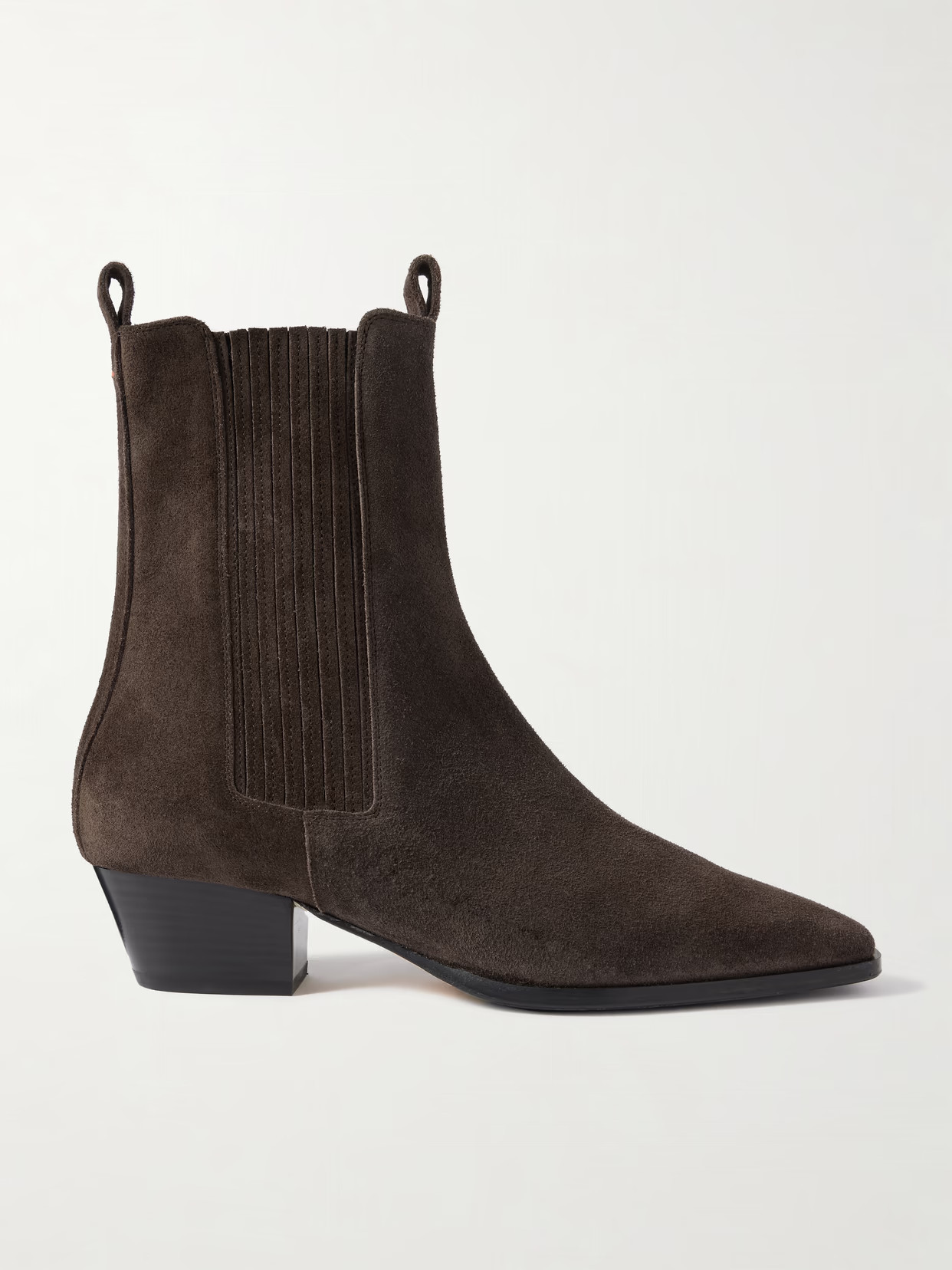 Aeyde - Agata Suede Ankle Boots - Dark brown | NET-A-PORTER (UK & EU)