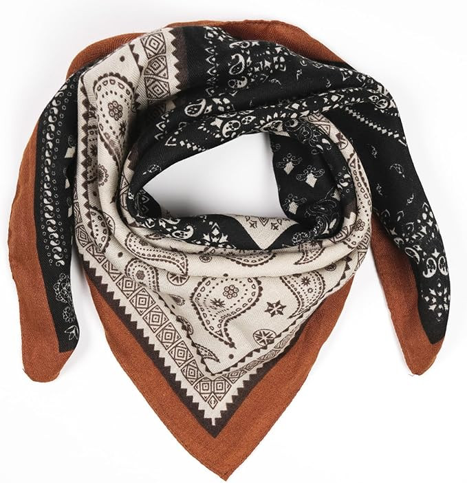 Scarf for Women, 27"x27" Large Bandana Scarf, Neck/Hair/Head Scarf for Women | Amazon (US)