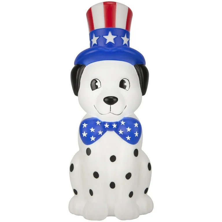 Independence Day Lighted Blow Mold Indoor Décor Patriotic Dalmatian Puppy 13.97 in x 4.60 in x 5... | Walmart (US)