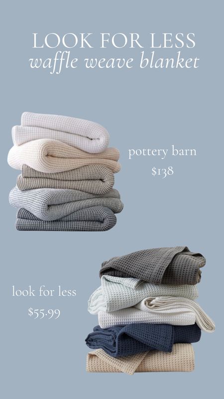 Don’t miss out on the popular Pottery Barn Look for Less waffle weave blanket in a variety of colors  

#LTKfamily #LTKstyletip #LTKhome