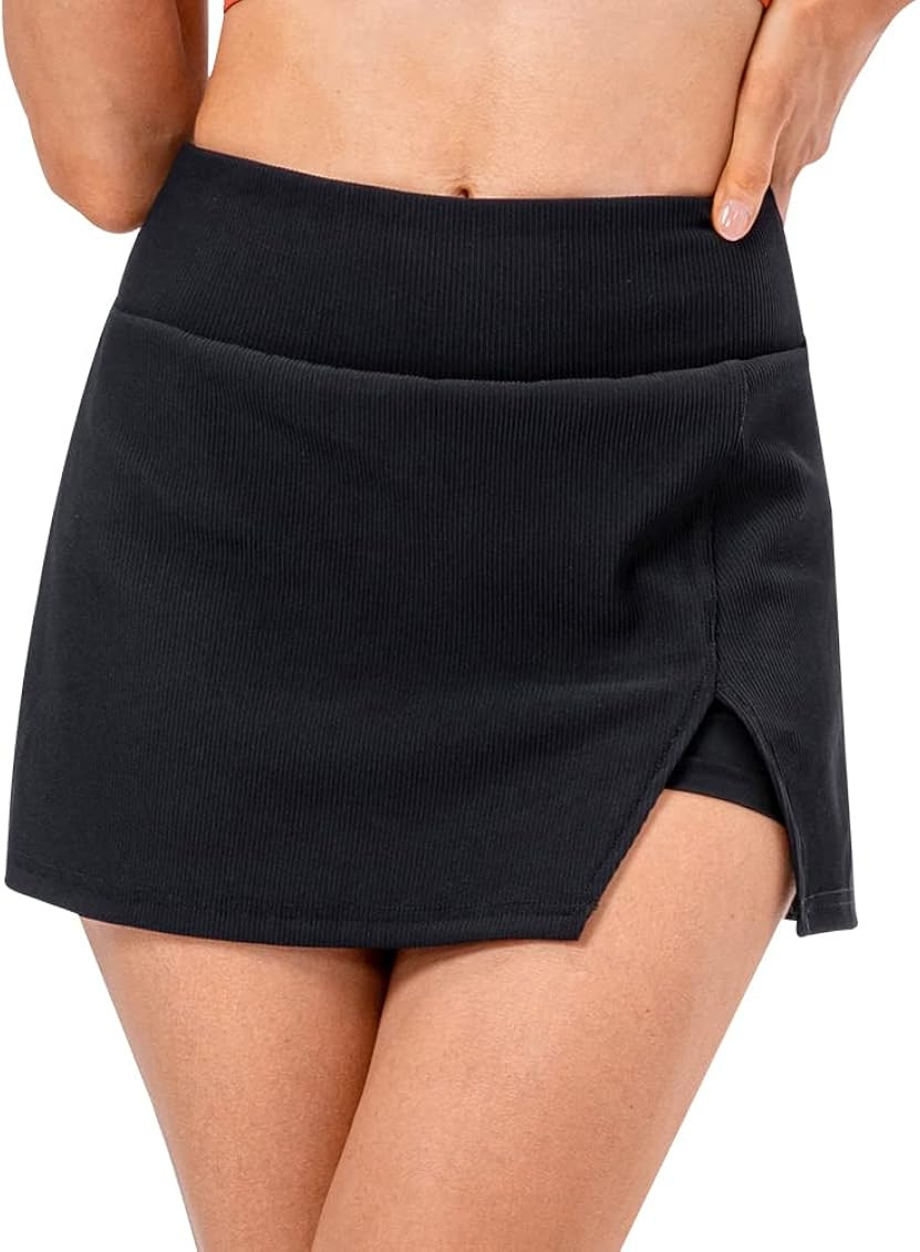 Women's Tennis Skirt Cute Golf Short Mini Skirt Skort Split Hem Bodycon Pencil Skirts for Workout Sp | Amazon (US)