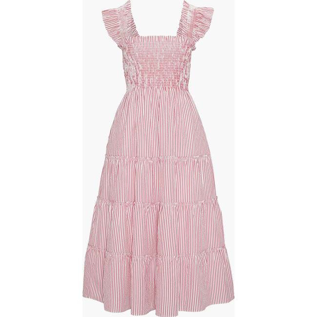 Hill House Home | The Ellie Nap Dress, (Red Ticking Stripe, Size Large) | Maisonette | Maisonette