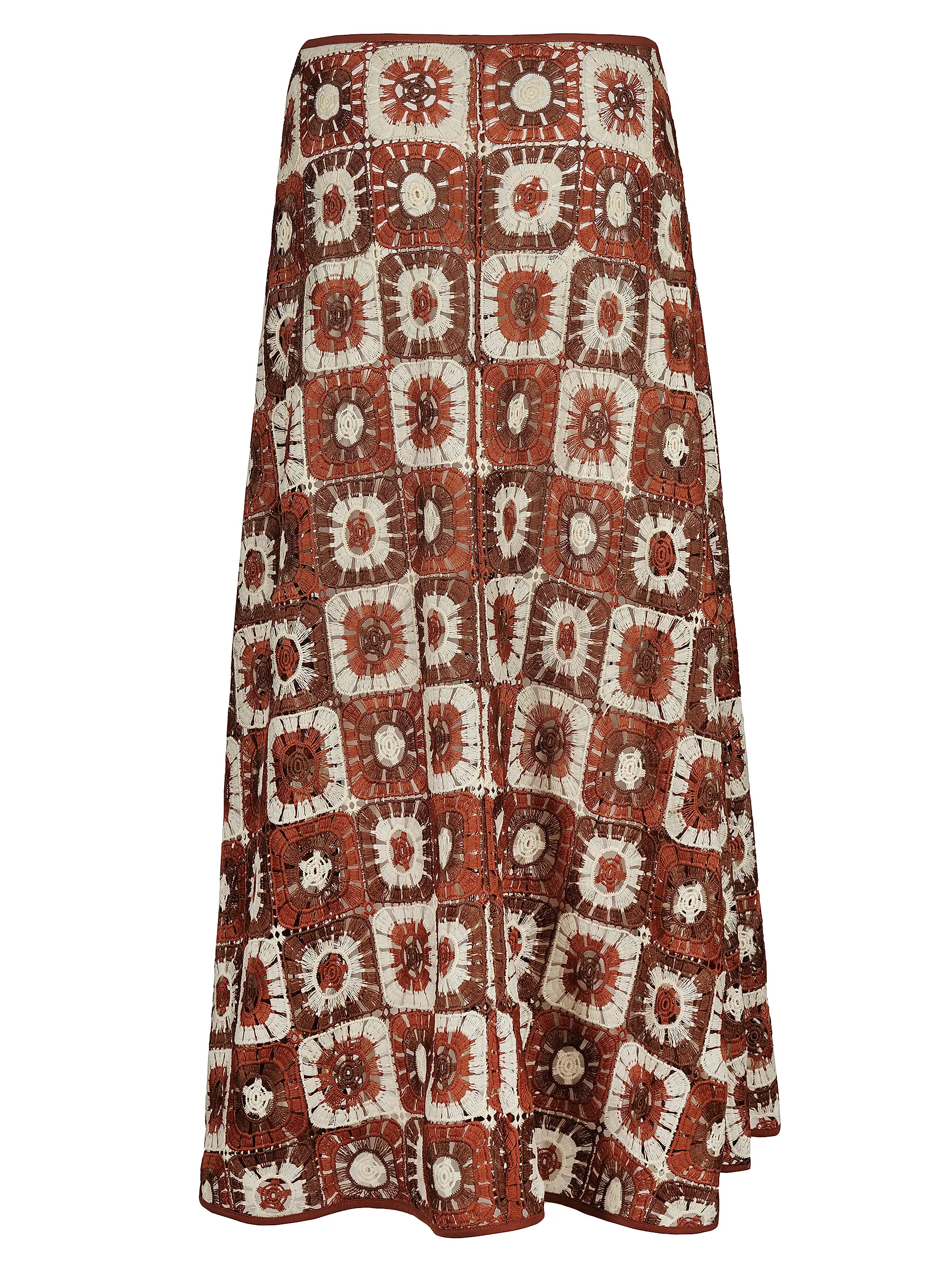 Spice Island Embroidered Cotton Midi-Skirt | Saks Fifth Avenue