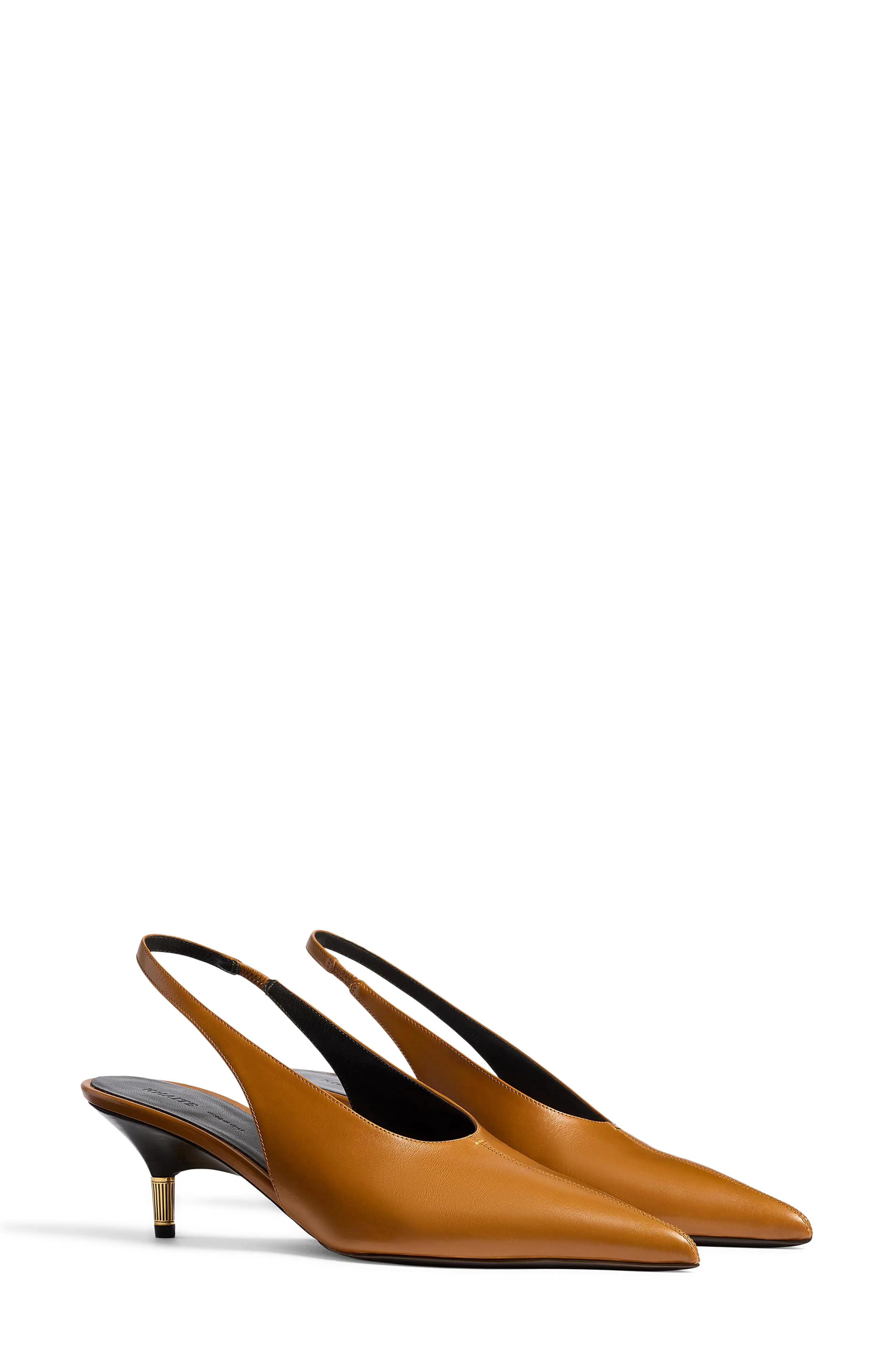 Khaite Bella Kitten Heel Slingback Pump in Cuoio at Nordstrom, Size 9Us | Nordstrom