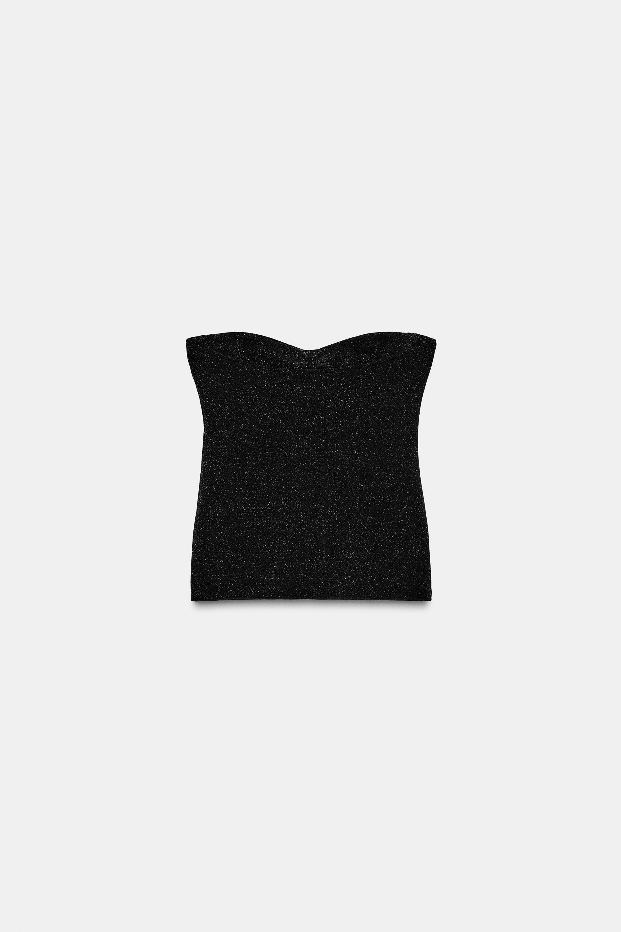 SHINY STRETCH BANDEAU TOP | Zara US