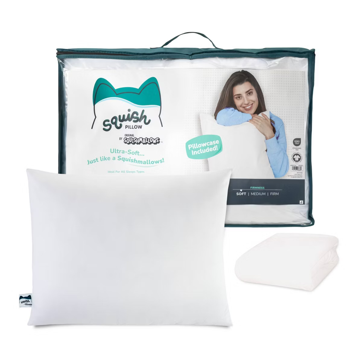 SquishPillow by Original Squishmallows Soft Bed Pillow and Ultra Soft Pillowcase Cover | Target