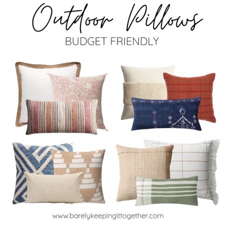 Relaxed outdoor pillow combinations ready for you to sit back and enjoy in your outdoor space! 

#LTKSeasonal #LTKhome