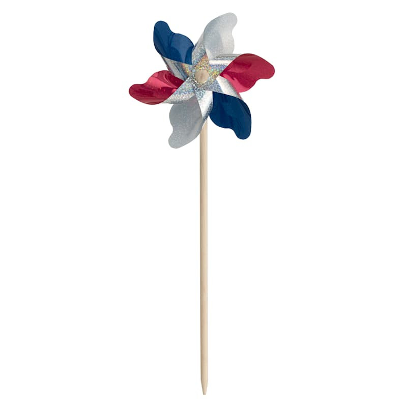 Red White & Blue Iridescent Pinwheel, 19" | At Home