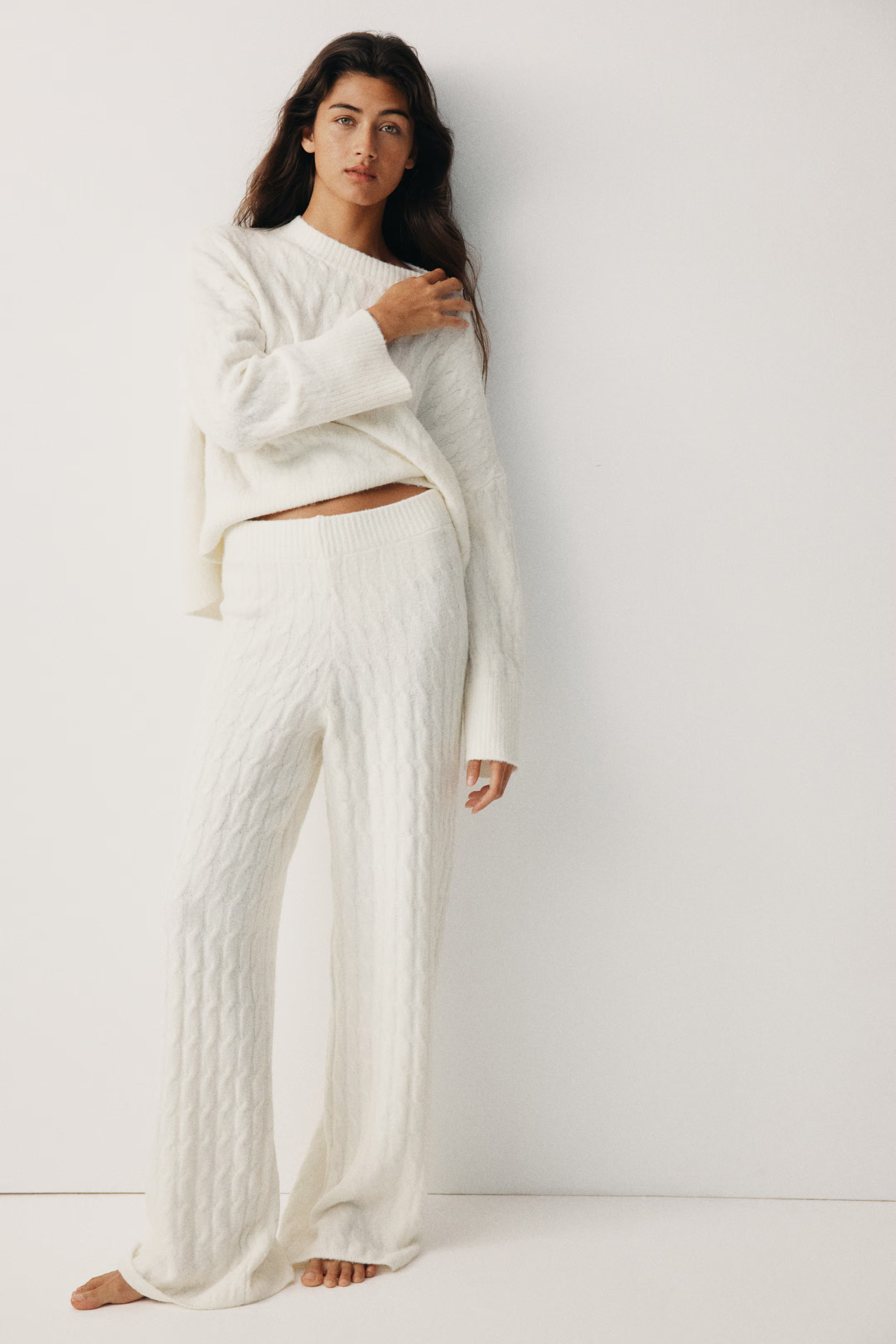 Cable-knit trousers | H&M (UK, MY, IN, SG, PH, TW, HK)