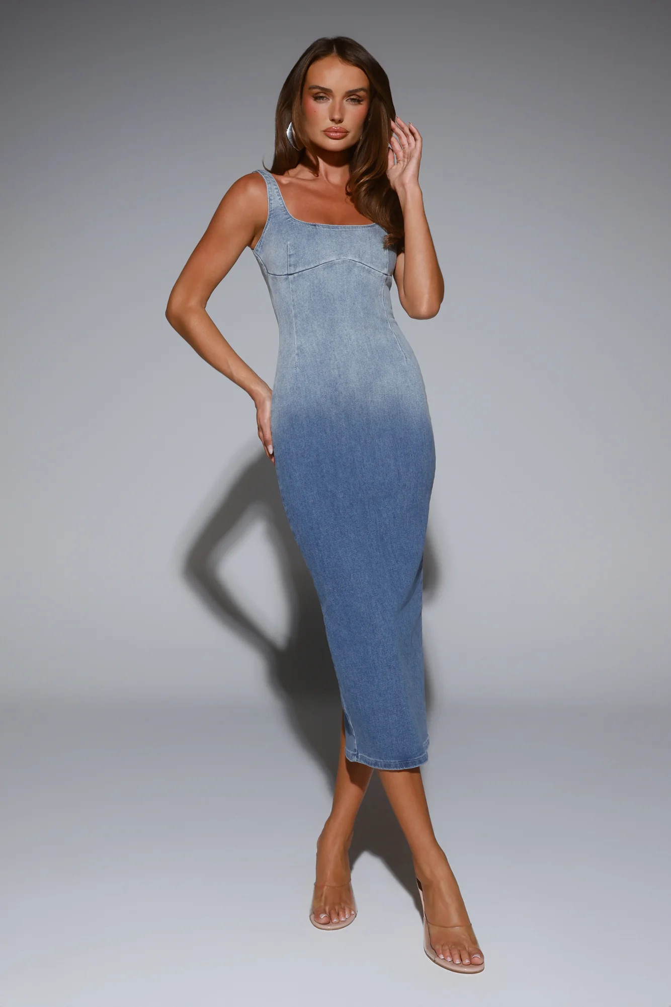 DNM Denim Destination Midi Dress Blue | Hello Molly (US)