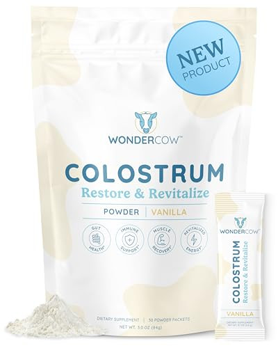 Colostrum Supplement Powder for Gut Health, Immune Support & Wellness | Natural IgG Pure Whole Bovine Colostrum Superfood, Vanilla, 30 Servings | Amazon (US)