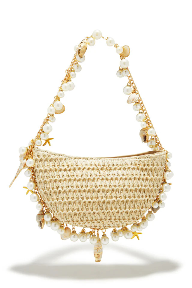Miss Lola | Kalyani Sea Shell Handbag Natural | MISS LOLA