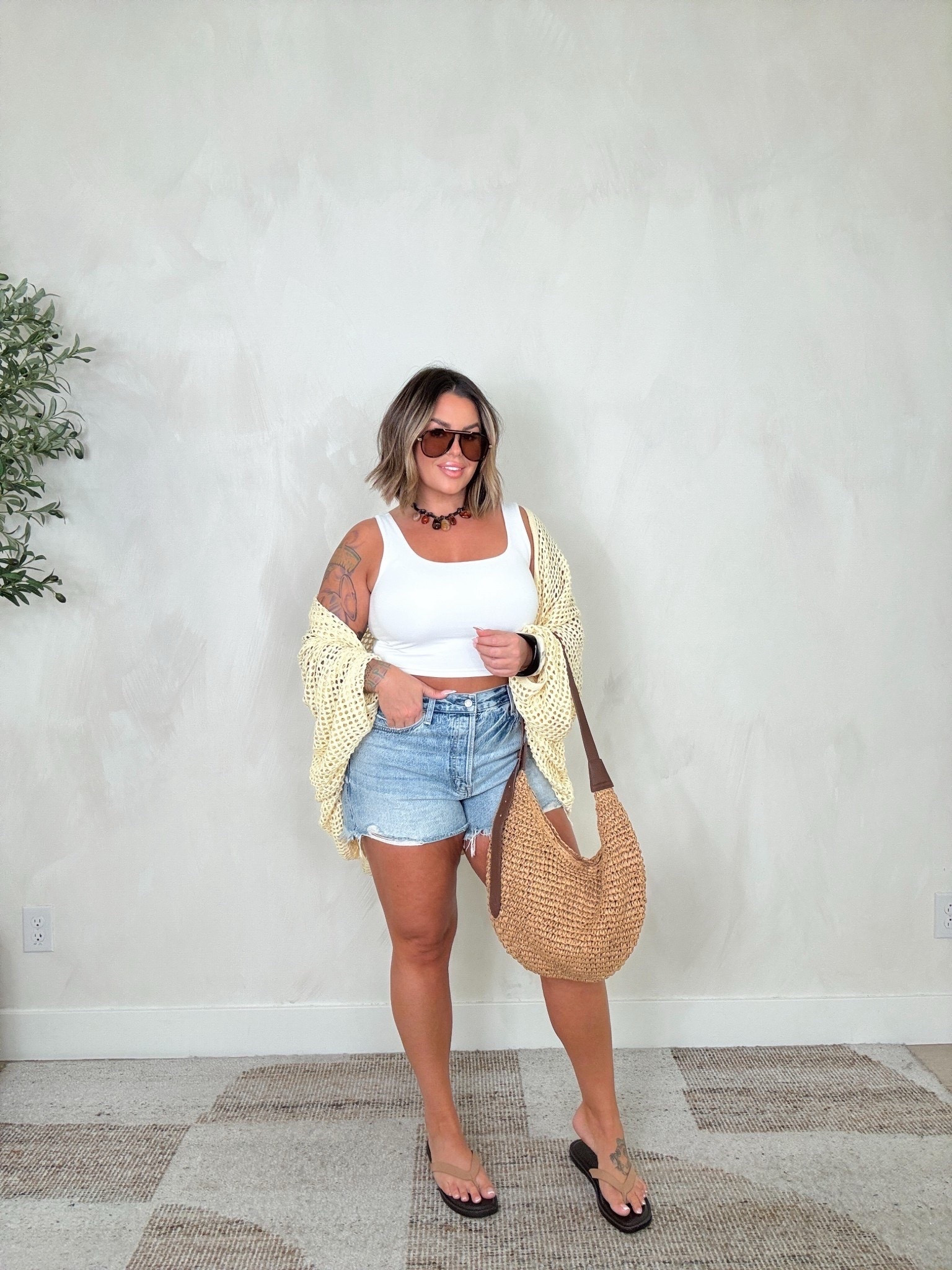 Hands down best denim shorts I own worth every penny ! They don’t squeeze the thighs. If you are a thick thigh girl I promise you will LOVE these ! Size up one size I’m usually a 12/31 I do a 32/14 in my shorts. 
Tank L 
Cover up L 
Sandals tts 


Follow my LTK @shaynaslife on the @shop.LTK app to view this post and get my exclusive app-only content!

#liketkit 
@shop.ltk
https://liketk.it/5W9Gq

#LTKfindsunder50 #LTKmidsize #LTKfindsunder100