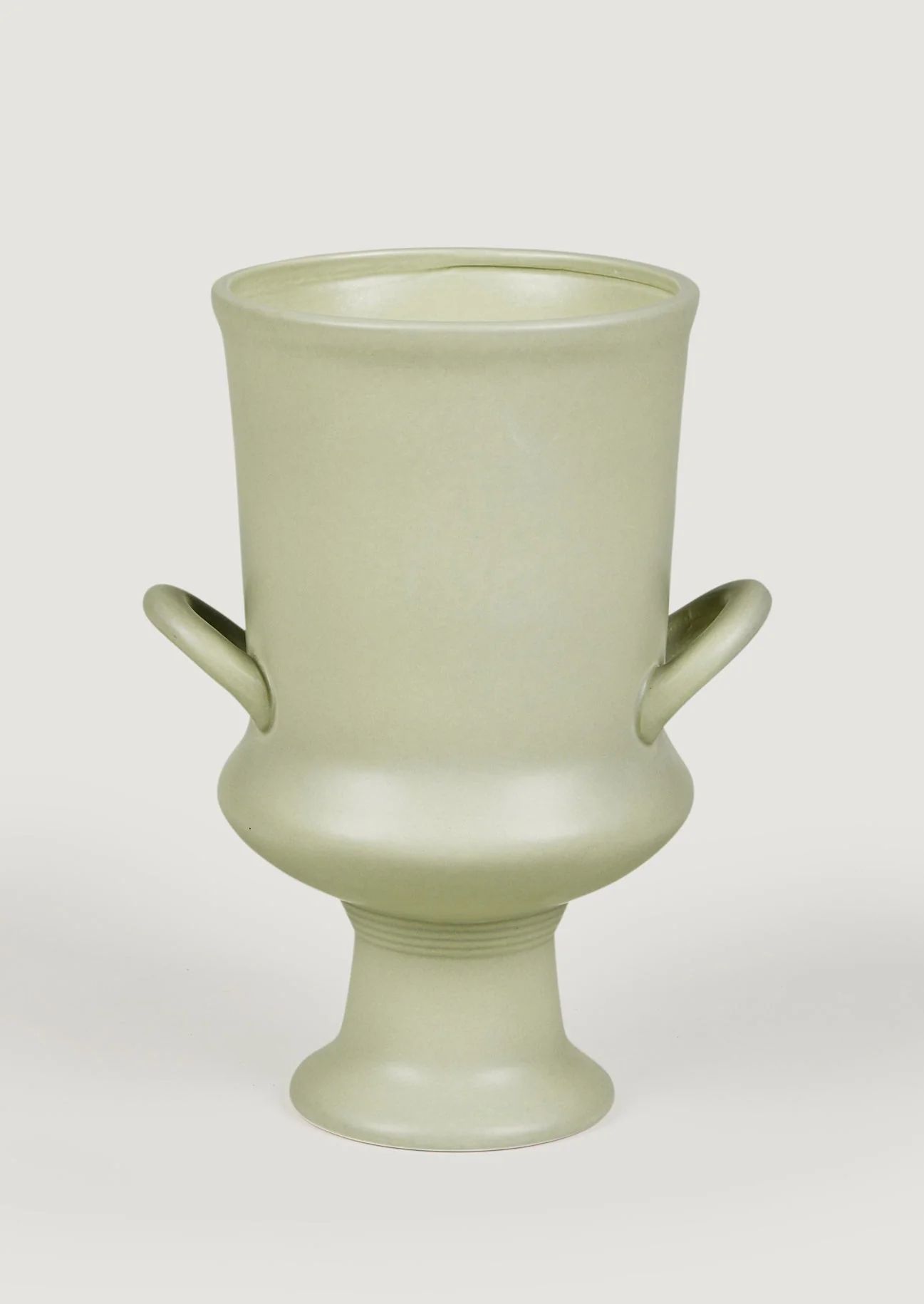 Satin Ceramic Urn Vase in Sage - 12" | Afloral