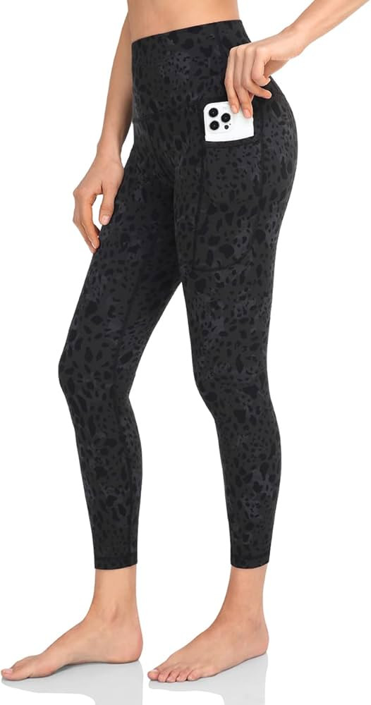 HeyNuts Essential 7/8 Leggings with Side Pockets for Women, High Waisted Compression Workout Yoga... | Amazon (US)