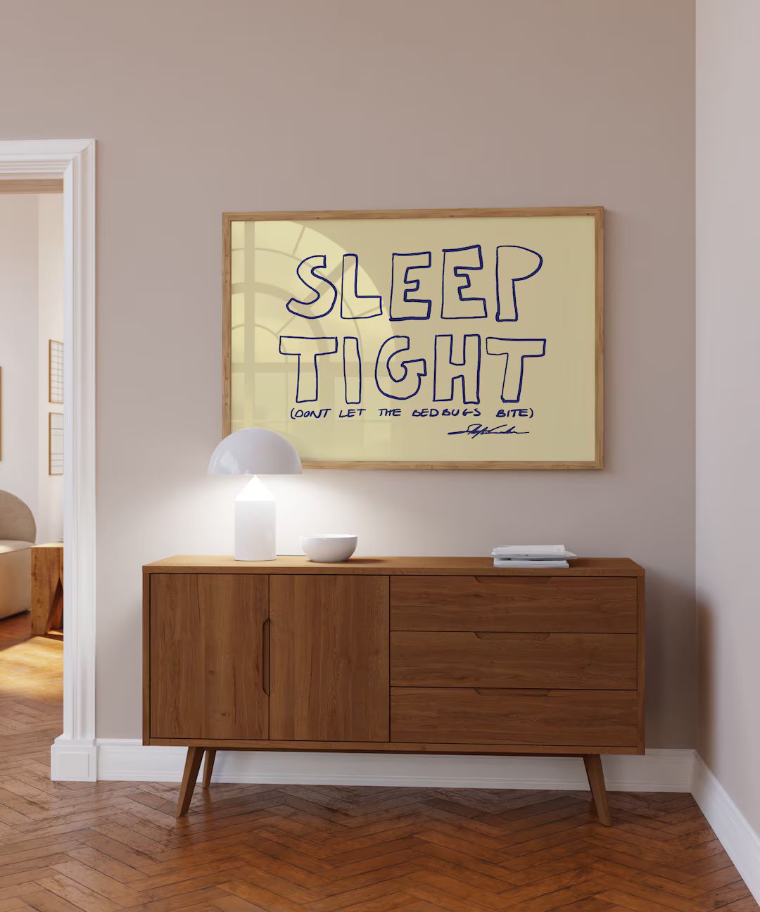 Sleep Tight Horizontal Print, Mid Century Print, Aesthetic Wall Art, Bauhaus Print, Typography Pr... | Etsy (UK)