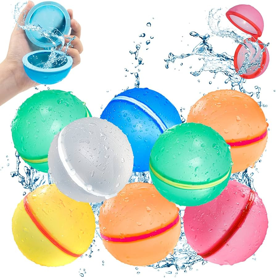 SOPPYCID Water Balloons Reusable Self Sealing, Reusable Water Bomb Splash Balls, Magnetic Water B... | Amazon (US)