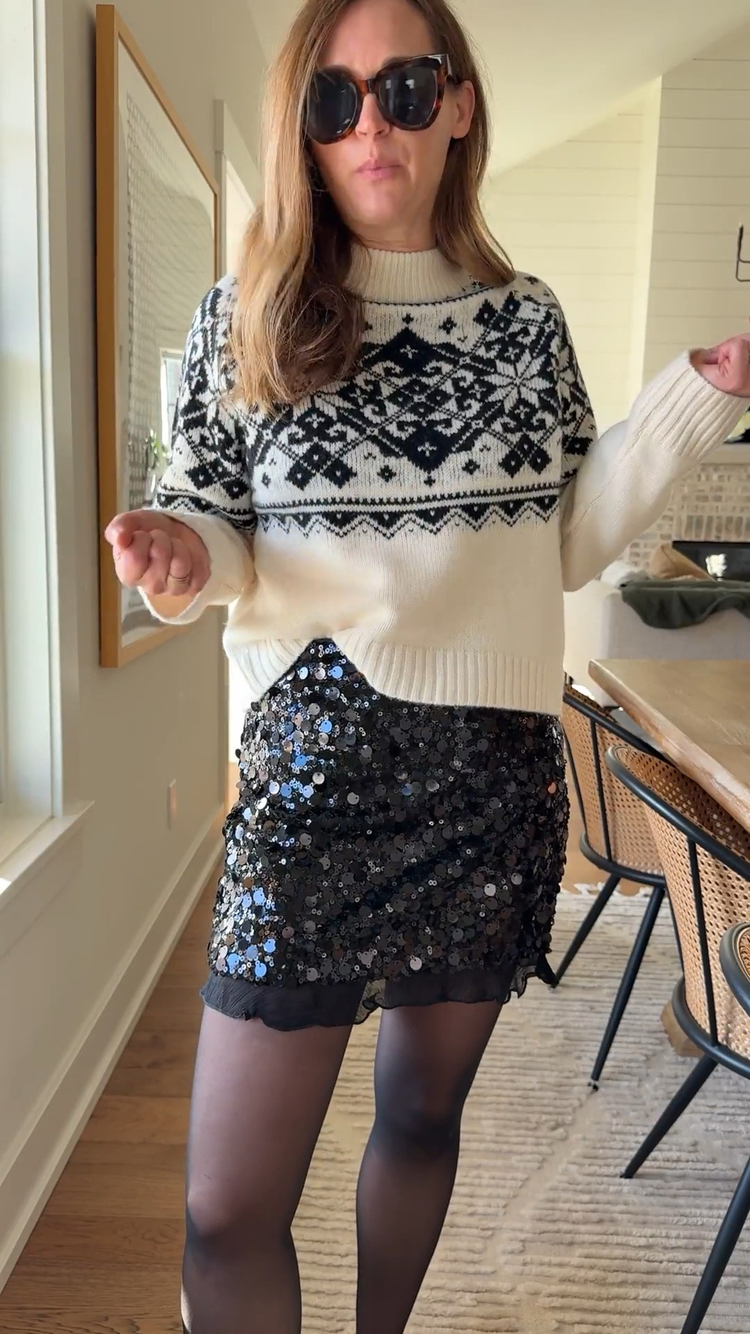 Skirt size 2
Sweater size smalll

#LTKootd #LTKHoliday #LTKCyberWeek