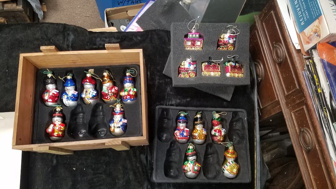 12 Thomas Pacconi Glass Snowman Ornaments & 5 Americhristmas - Etsy | Etsy (US)