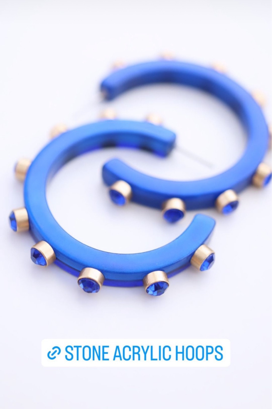 Stone acrylic hoops