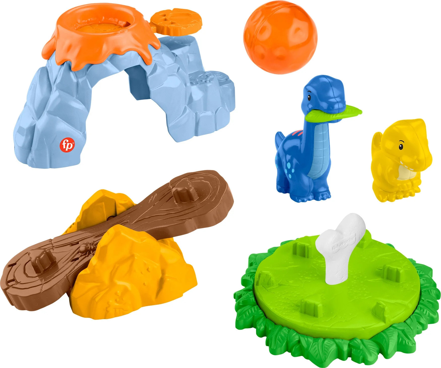 Fisher-Price Little People Spin & Play Dinosaur Playground Toddler Playset, 6 Pieces | Walmart (US)