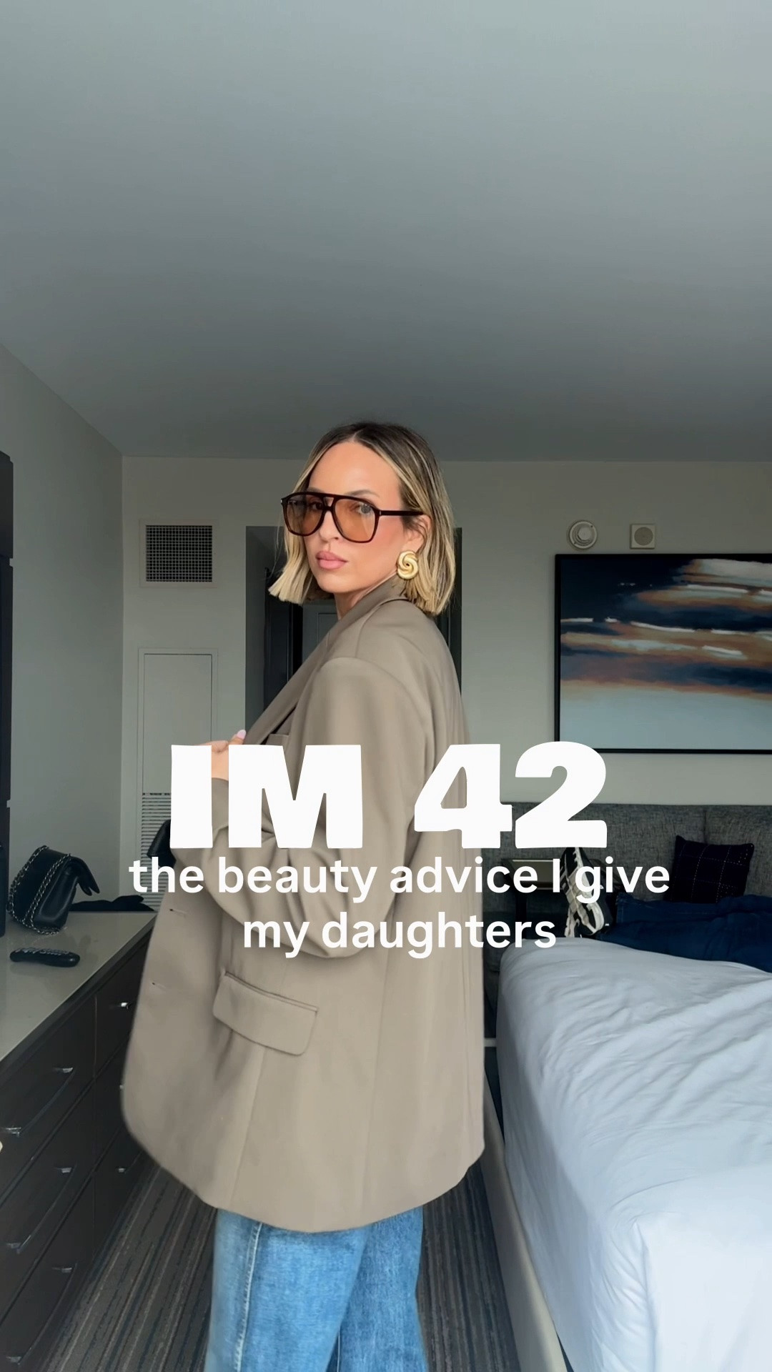 1. Wear the sunscreen.
2. Start lifting weights now.
3. Don't touch your eyebrows.
4. Good skin beats heavy makeup.
5. Drink the water.
6. Know your colors. ￼
7. Comparison is expensive.
8. Confidence and kindness will take you farther than beauty ever will.

✨ MY SKINCARE ROUTINE
MORNING: • splash water  • Vitamin C serum • Peptides/growth factors • Moisturizer • Tinted mineral SPF 
NIGHT: • Double cleanse • Treatment depending on the night • Peptides/growth factors • Barrier-supporting moisturizer
MY NIGHTLY TREATMENT ROTATION: • Tretinoin about 3–4 nights a week • Glycolic/exfoliation night • Hydration/barrier-repair nights as needed
MY WEEKLY EXTRAS: • Omnilux red light about 4x a week • ZIIP microcurrent • microneedling every 6 weeks • Growth-factor/collagen-support serum after needling • Dermaplaning as needed • Collagen/hydrating masks

☀️ MY FAVORITE SUNSCREENS: • Tinted mineral SPF with iron oxides — especially important for me bc visible light can trigger melasma (linked)

🏋🏼‍♀️ MY WEEKLY WORKOUTS:
• HIIT class 3 days a week • After my HIIT classes, I do 30–45 minutes of incline treadmill walking — usually around a 10–12 incline • Wednesdays are walking only — 30–45 minutes on the incline treadmill • Hot Pilates 1 day a week • I take the weekends completely off

#LTKselfcare #LTKOver40 #LTKBeauty