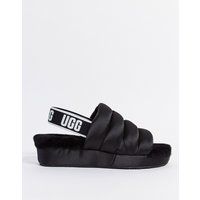 UGG puff slippers in black | ASOS ROW