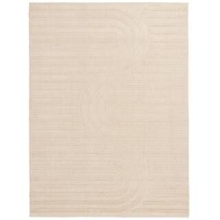 StyleWell Oathil 8 ft. x 10 ft. Cream Geometric Polyester Area Rug AT810.149.83HD - The Home Depo... | The Home Depot