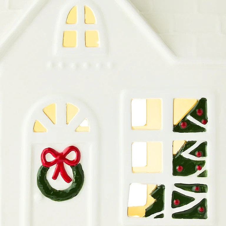 Light-Up LED Ceramic House Christmas Tabletop Decoration, White, 6.75", by Holiday Time - Walmart... | Walmart (US)