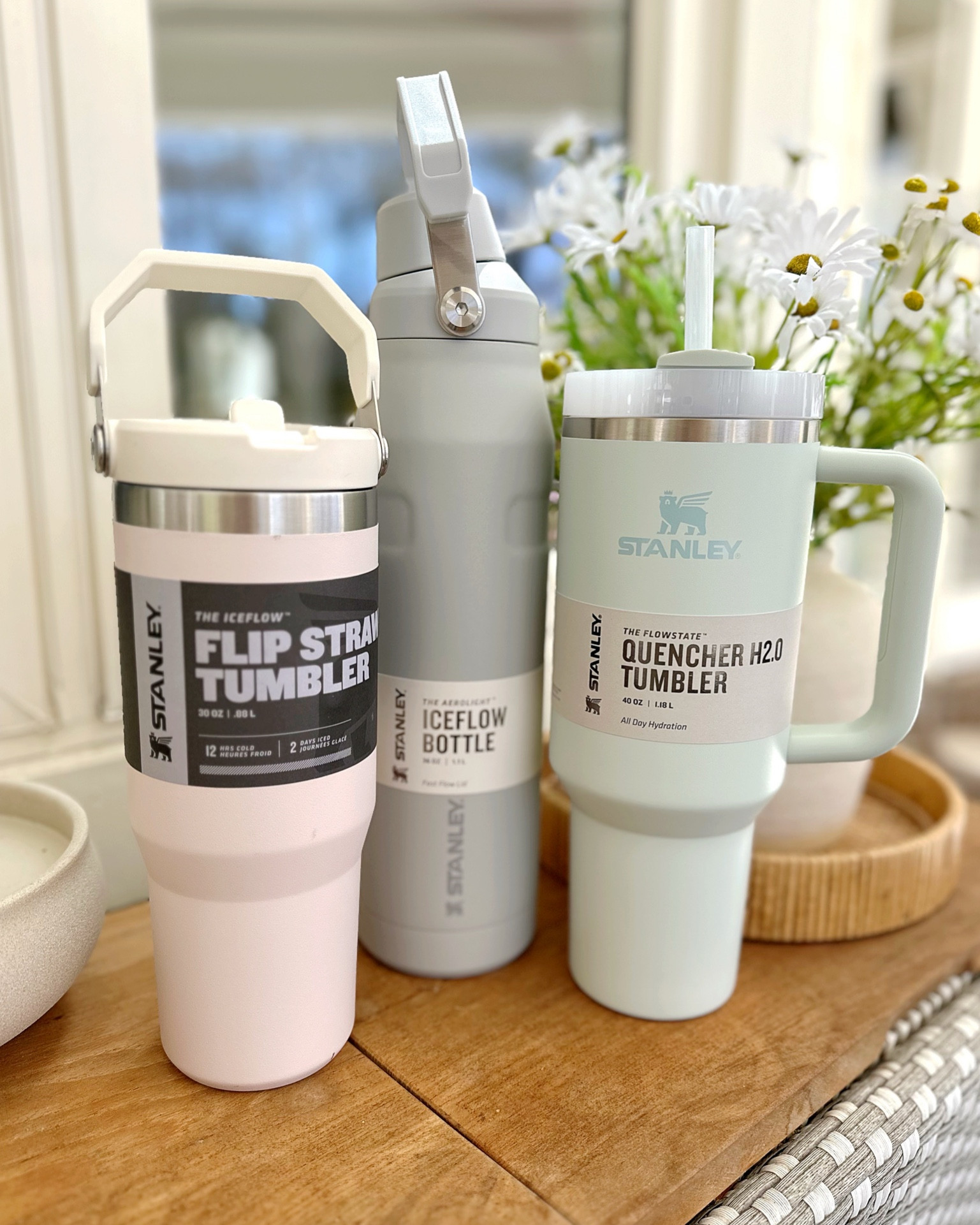 Spring Stanley colors- perfect to keep you hydrated and your drinks cold all Spring & Summer long. They are vacuum insulated and come in so many pretty colors 🫶🏼 #stanley @stanley_brand #stanleypartner #waterbottle #icecold

#LTKtravel #LTKSeasonal #LTKfitness