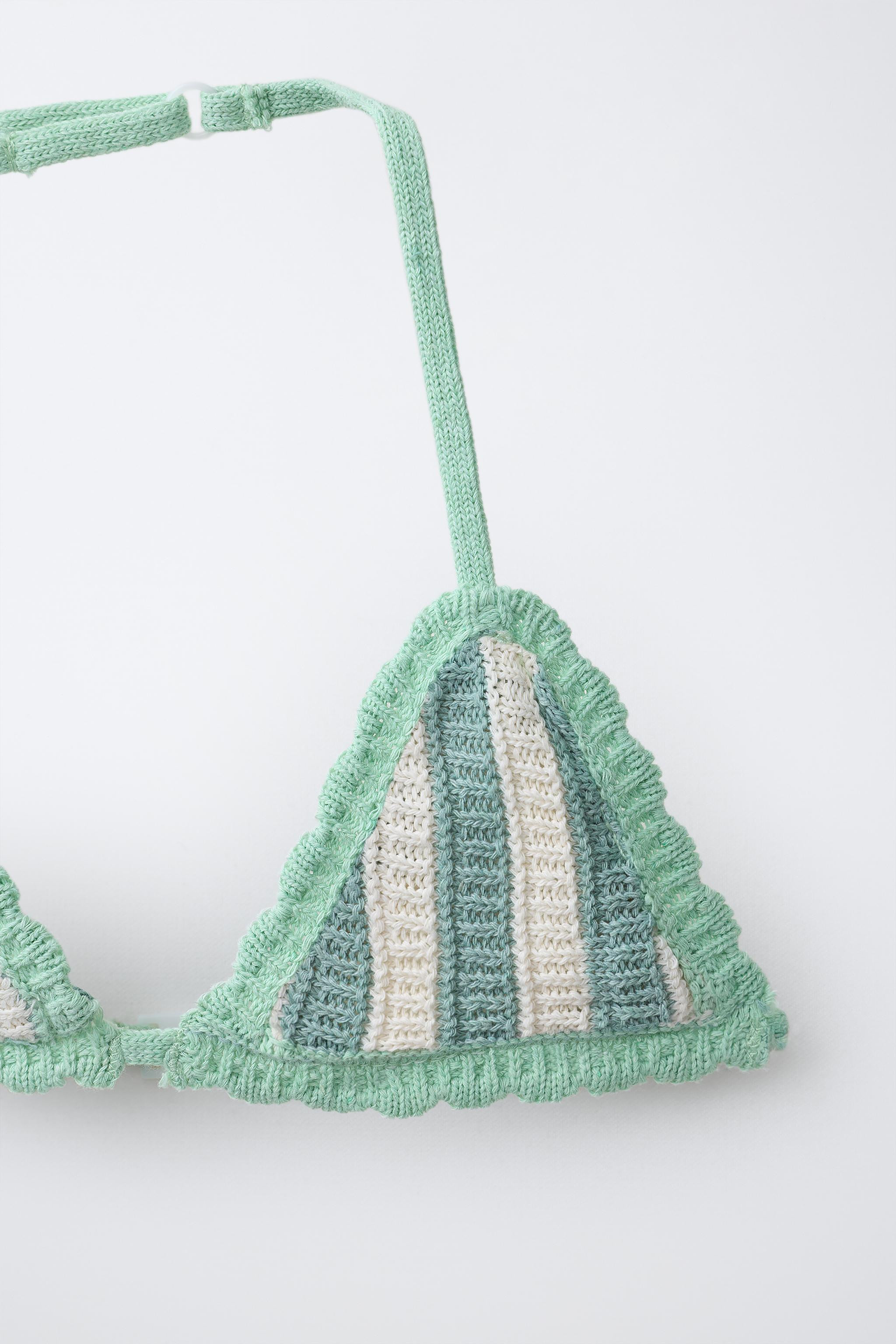 AGES 6-14 / FRUIT & STRIPE CROCHET KNIT BIKINI | Zara US