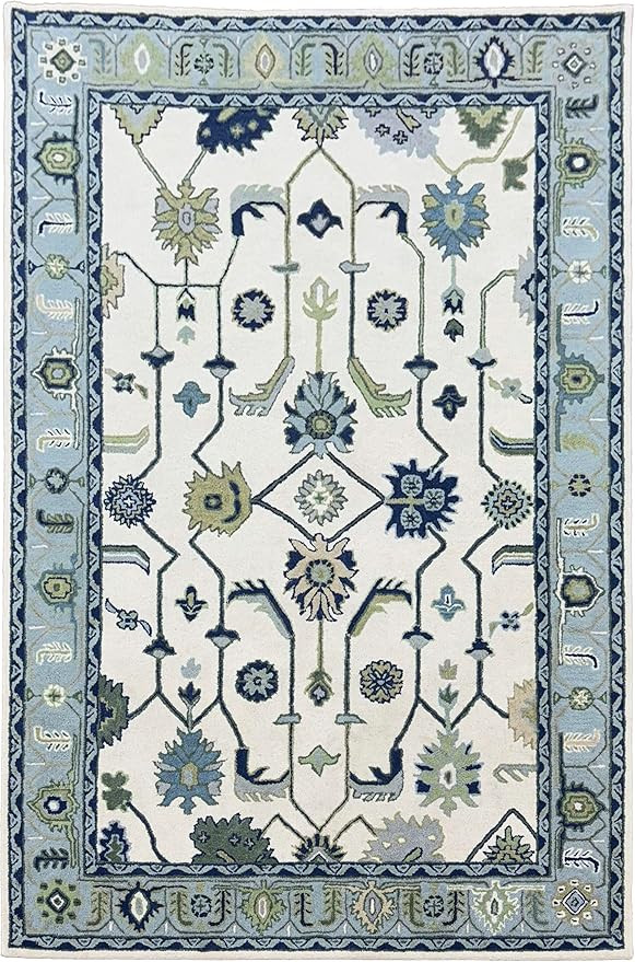 Hand Tufted Oushak Traditional Wool Area Rugs 8' x 10' - Durable - Living Room, Dining Room, Bedr... | Amazon (US)